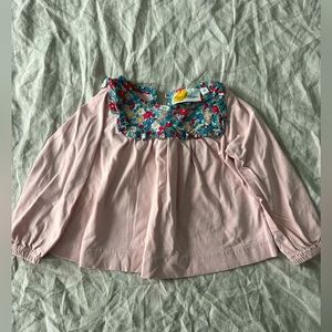 Mini Boden 2-3T Pink/Floral Blouse
